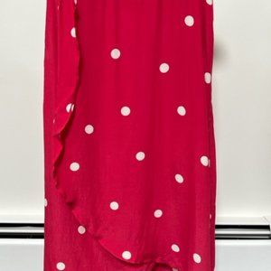 Red "Loft" wrap around skirt Women's Size 10